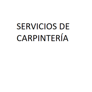 servicios de carpintería