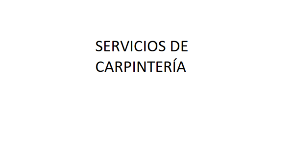 servicios de carpintería